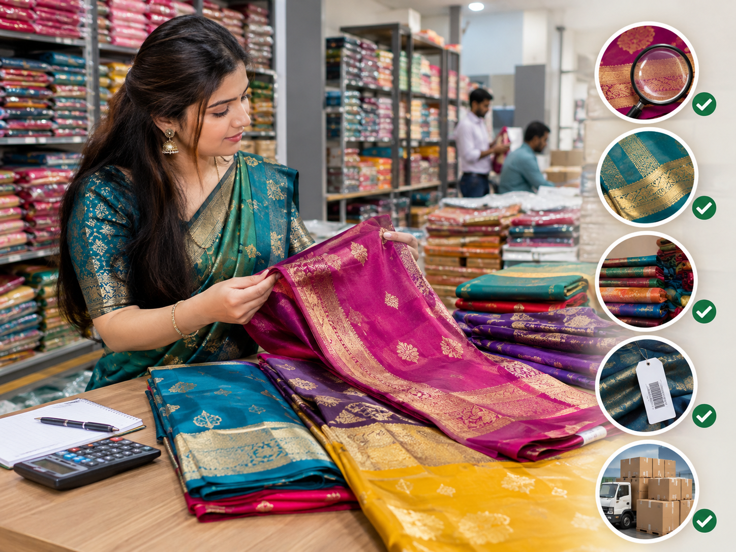 Wholesale Sarees for Retailers : What to Look for Before Buying in Bulk